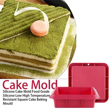 

Silicone Cake Mold Food Grade Silicone Low High Temperature Resistant Square Cake Baking Moulds Silicone Square Cake Mould