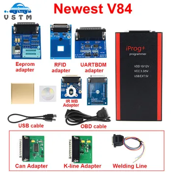 

Newest V84 IPROG Porgrammer Iprog+ with IR MB Adapters IPROG CAN-BUS Adapter IPROG Kline adapter support IMMO+Mileage Correction
