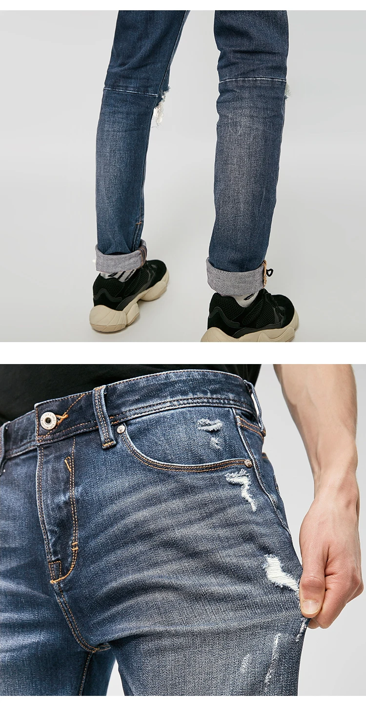 JackJones мужские модные рваные джинсы | 219132602