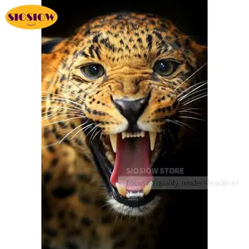 

SIOSIOW Diy 5d Diamond Painting Leopard Diamond Embroidery Sale Wild Animal Full Round Square Resin Cross-Stitch Kits Home Decor