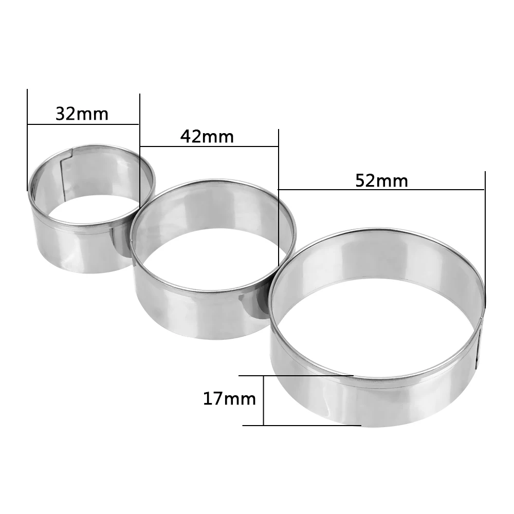 NICEYARD 3 шт./компл. круглые пельменты из нержавеющей стали обертки формочки Набор Печенья Кондитерская обертка тесто режущий инструмент производитель инструмент