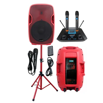 

STARAUDIO 3500W 15" PA Powered Active Bluetooth Speaker System DJ Stand Wired Mic 2CH UHF Handheld Wireless Microphone SSRM-15
