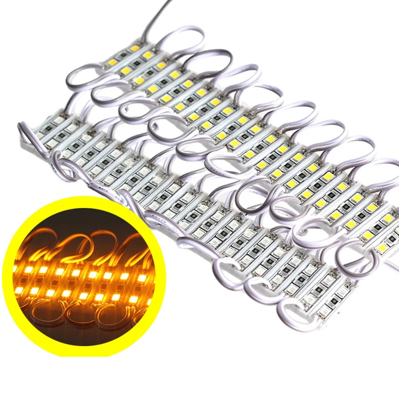 

20PCS Mini Slim LED Module Small Narrrow LED Module 25mmx7mm 2835 2 LED 12V Yellow Red Green Blue Backlight Storefront Module