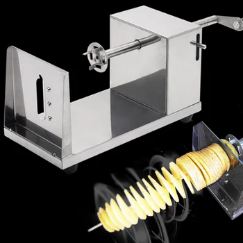 

Stainless steel manual Tornado potato cutter Twisted potatoes slicer spiral French Fries cutting chips machine Hot Dog Chopper