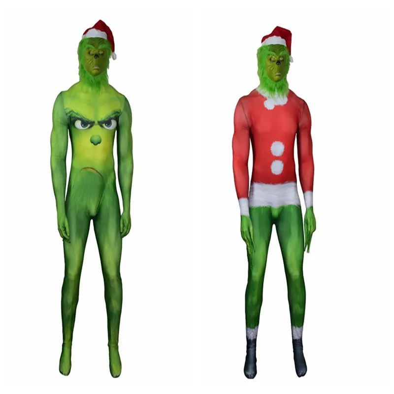 

Anime Cosplay the Grinch Two styles men women kids 3D print christmas party show costumes halloween party character costume