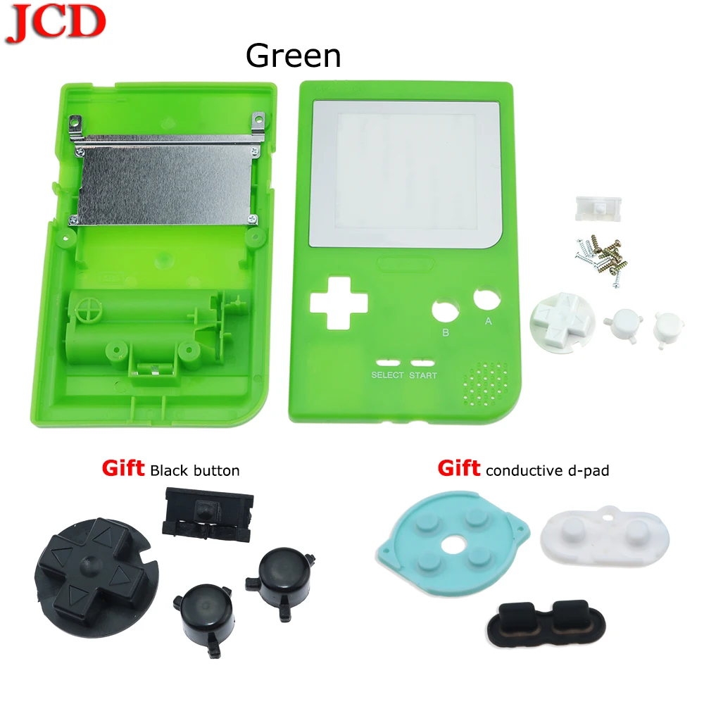 JCD Зеленый Полный Чехол Корпус Замена для Gameboy Карманная игровая консоль для GBP Оболочка Чехол с кнопками комплект Желтый