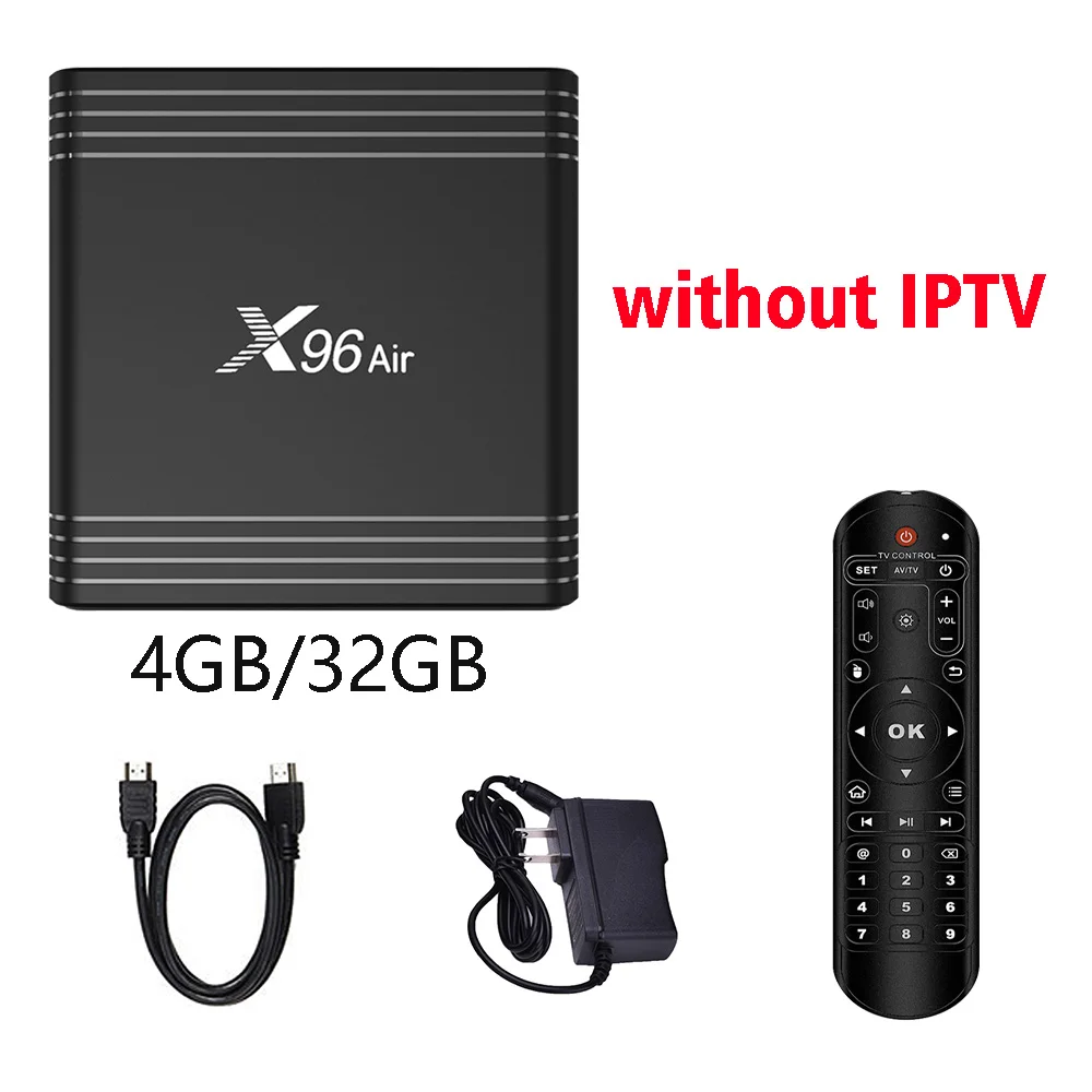 X96 Air tv BOX Android 9,0 Amlogic S905X3 4 Гб 64 ГБ 32 ГБ Wifi 4K 8K 24 кадров в секунду Netflix IP tv X96Air 2 Гб 16 Гб ТВ-приставка мини-приставка - Цвет: 4G 32G without IPTV