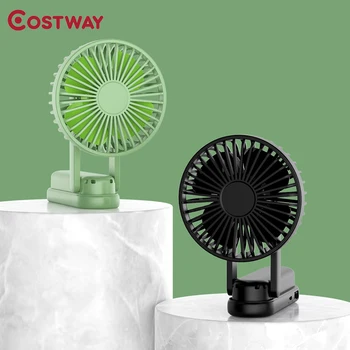 

COSTWAY Foldable Portable Hold Fan USB Rechargeable Handheld Mini Fan Originality Pocket Silent Cooling Small Fan Ventilador