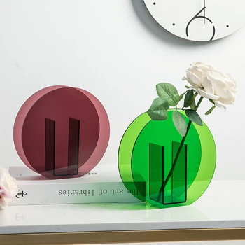 

New INS Nordic Vase Decoration Home Flower Vases High-grade Acrylic Vases Flower Living Room Wedding Decoration Modern Vases