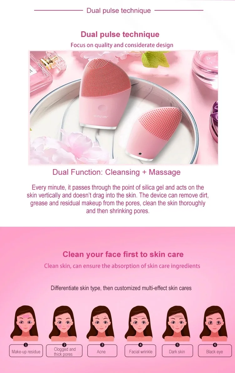 Electric Ultrasonic Skin Scrubber Foreoing USB Face Cleansing Brush For Washing Gel Cleanser Deep Cleansing Massage Machine (2)
