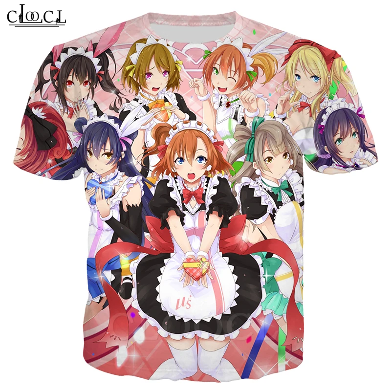 T Shirt 6 Модная классическая футболка для девочек в стиле аниме Love Live, для мужчин и женщин, 3D принт, хипстер, короткий рукав, спортивная одежда для бега, хип-хоп, уличная одежда, топы - Цвет: T Shirt 6