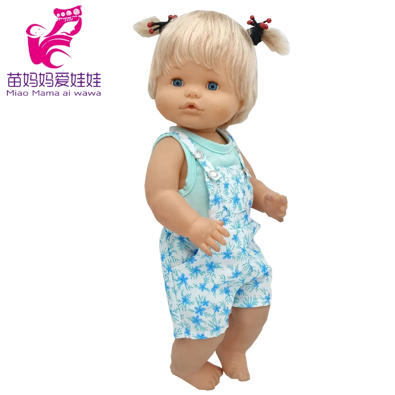 For 40 Cm Nenuco Doll Clothes 17 Inch Baby Doll Flower Shirt Pants Toys Clothing