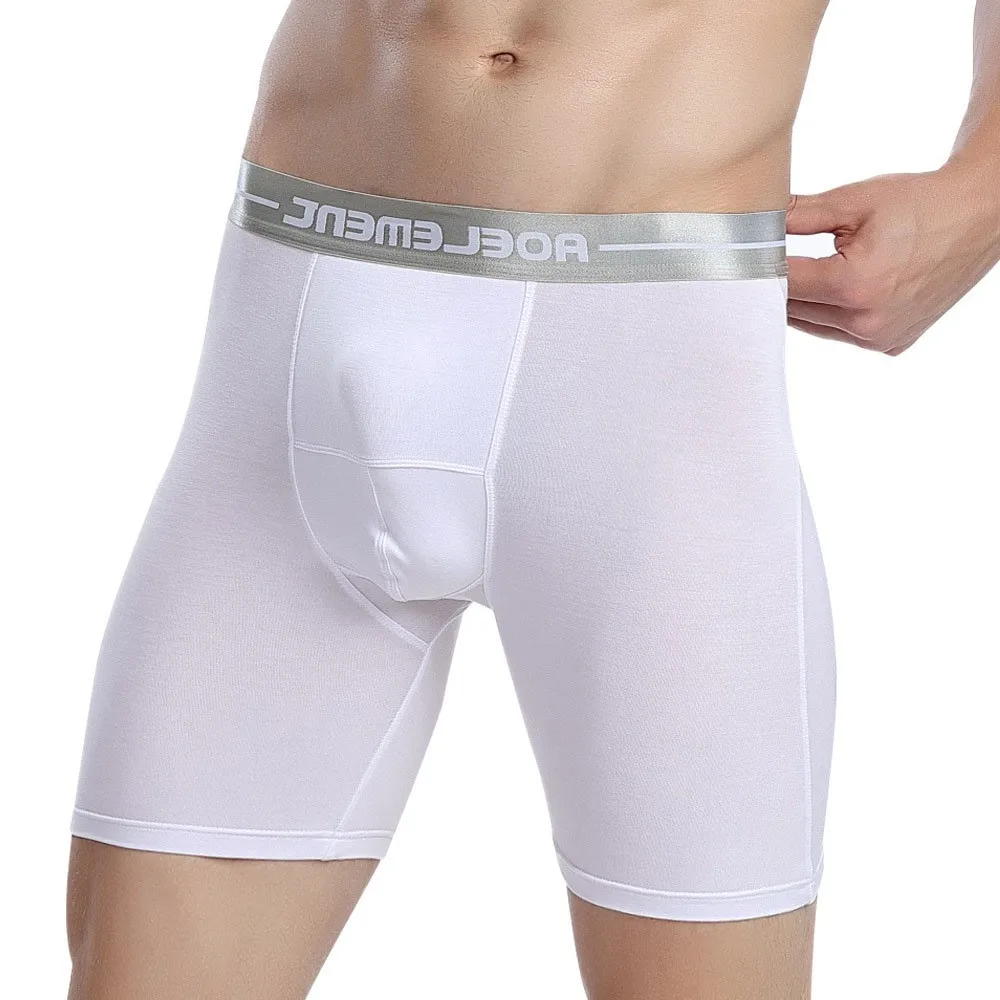

Men Compression Shorts Gym Underwear Running Shorts Bulge Pouch Briefs Sport Training Quick-Drying Bottoms Long Leg Boxer A50
