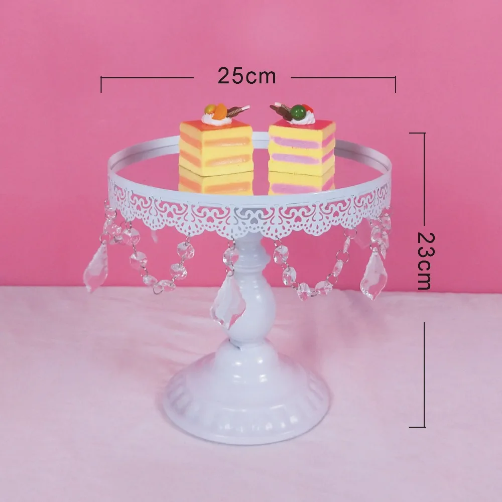 Зеркала Белый торт стенд набор круглый металлический Хрустальный кекс ДЕСЕРТ ДИСПЛЕЙ с пьедесталом Свадебная вечеринка дисплей