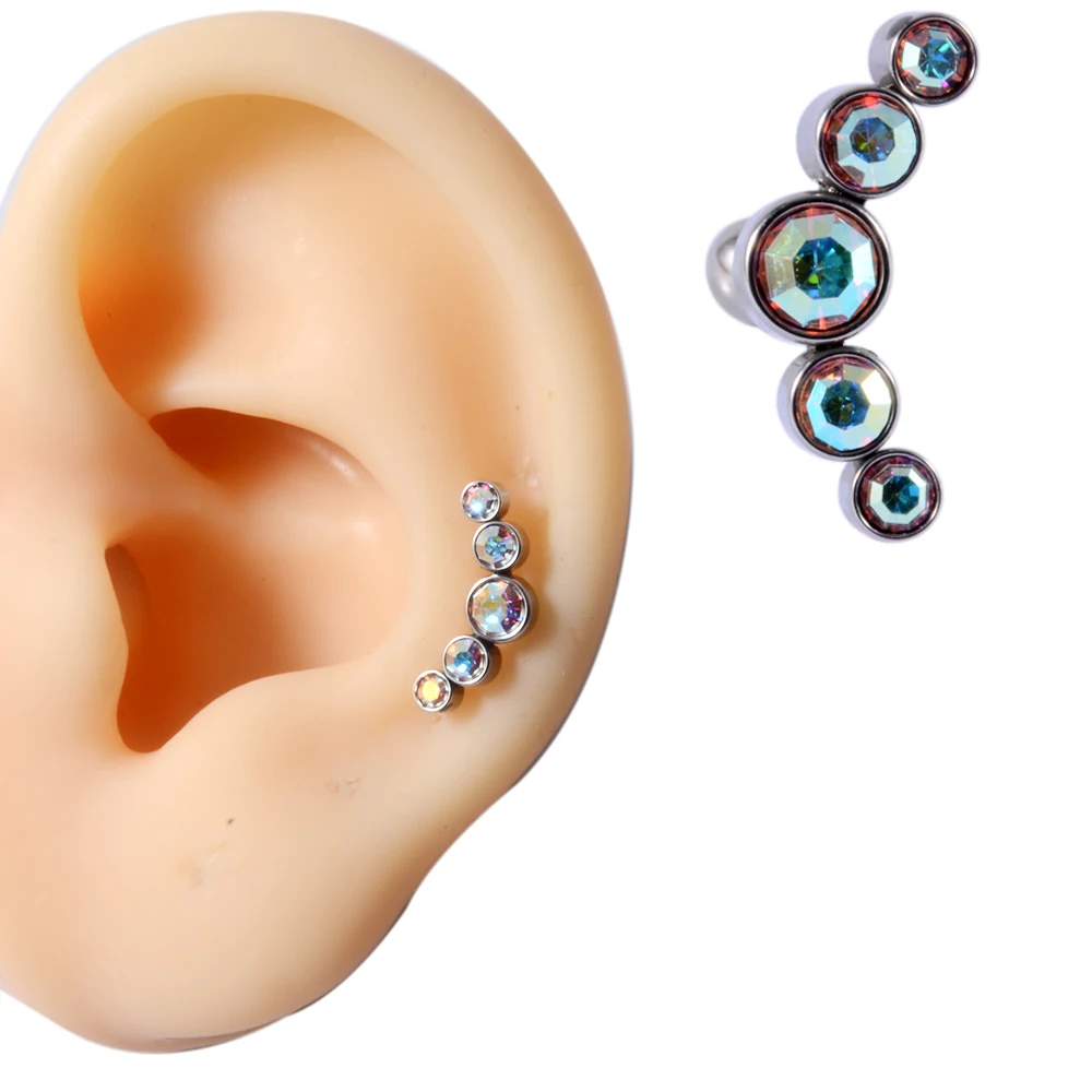 Orecchino Cartilagine Di Piuma Da 20g, Orecchino A Elica In Oro - Foto 8