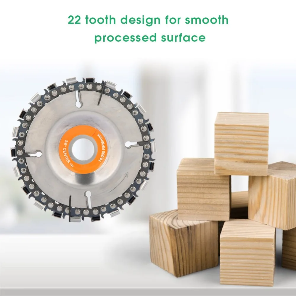 

4 Inch Grinder Disc and Chain 22 Tooth Fine Abrasive Cut Chain For 100/115 Angle Wood Carving Disc