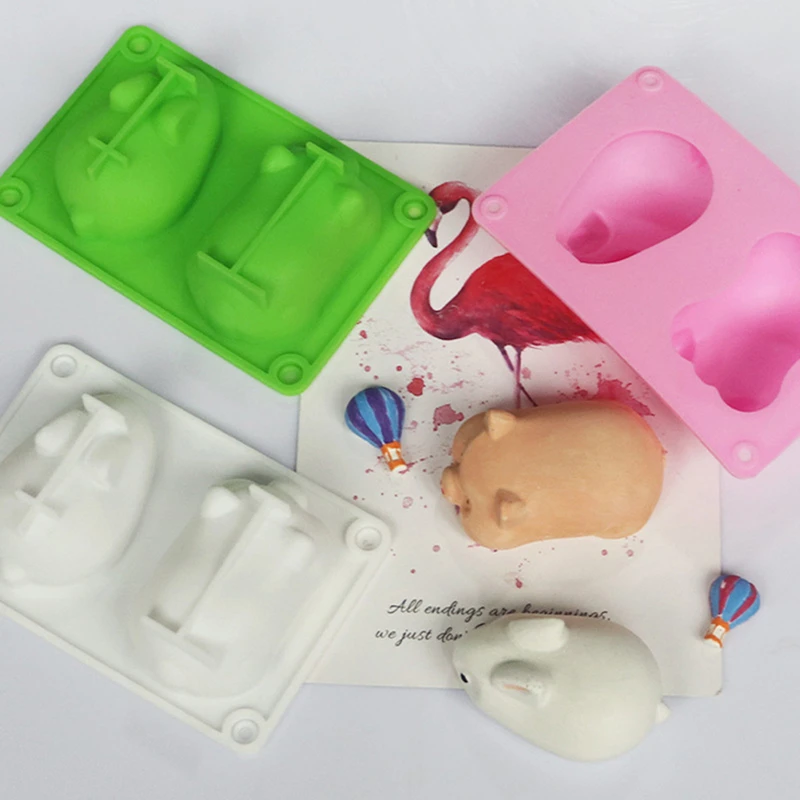 3D DIY Baking Tool Non-stick Silicone Cake Mold Rabbit Pig Shapes Chocolate Mold 3D DIY Baking Tool Non-stick Silicone Cake Mold Rabbit Pig Shapes Chocolate Mold