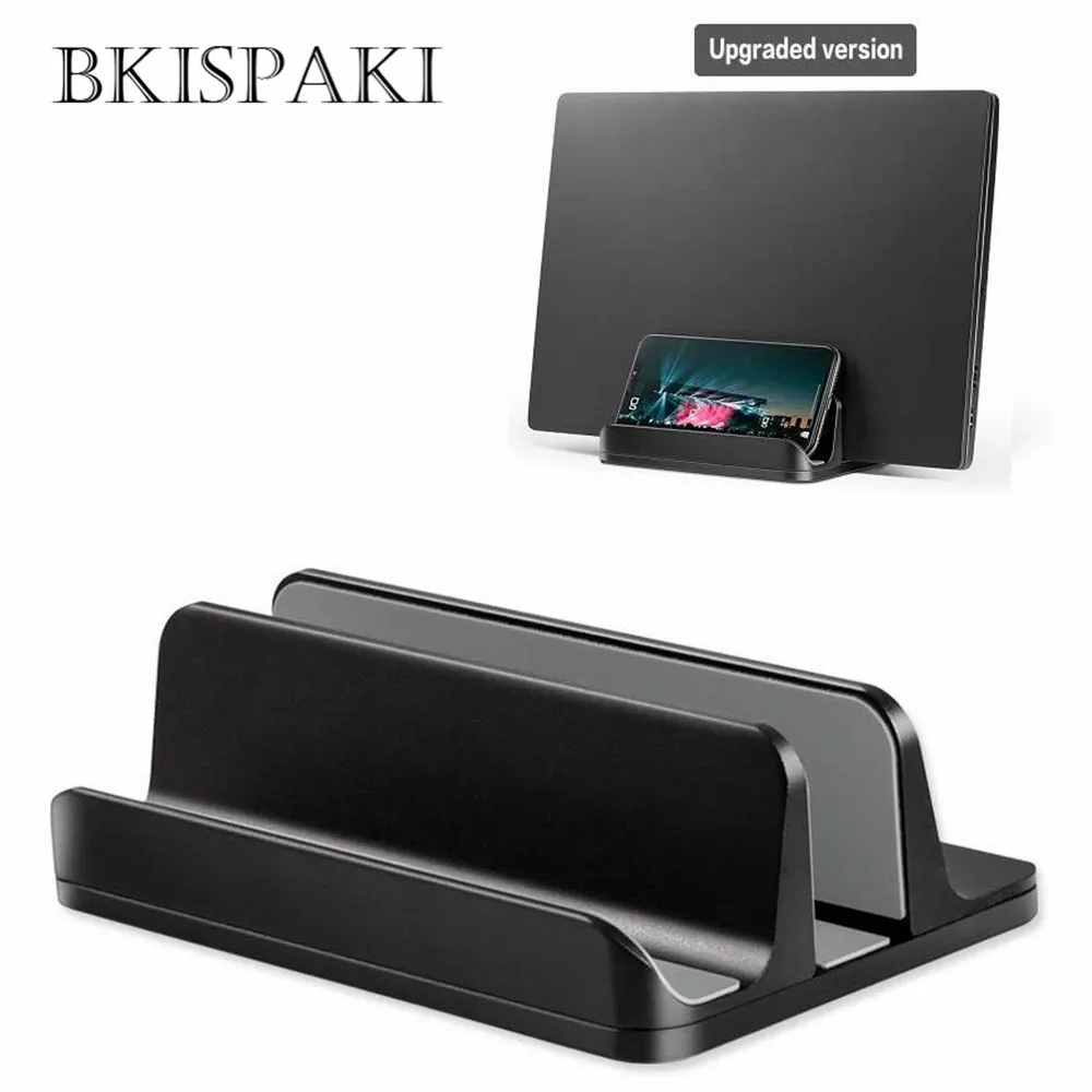 

Adjustable Laptop Holder Vertical Stand Space Saving Desktop Mount Bracket Pad for Apple MacBook Lenovo YOGA Notebook
