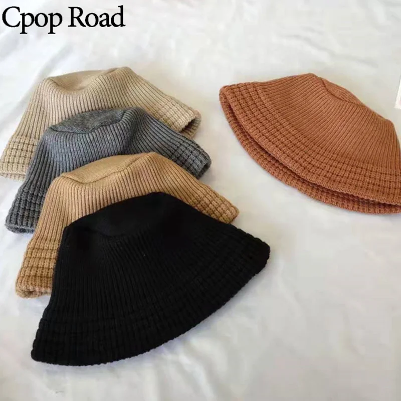 Cpop Модная вязаная Панама шапка зимняя теплая модная простая аксессуары для