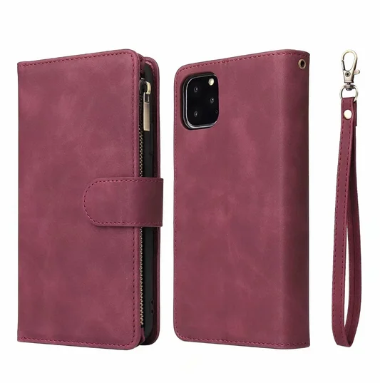 

Wallet Zipper Case For iPhone 11 Pro Max Case Luxury Leather Cover For iPhone X XR XS Max 6 6s 7 8 Plus Fundas Phone Coque Capa