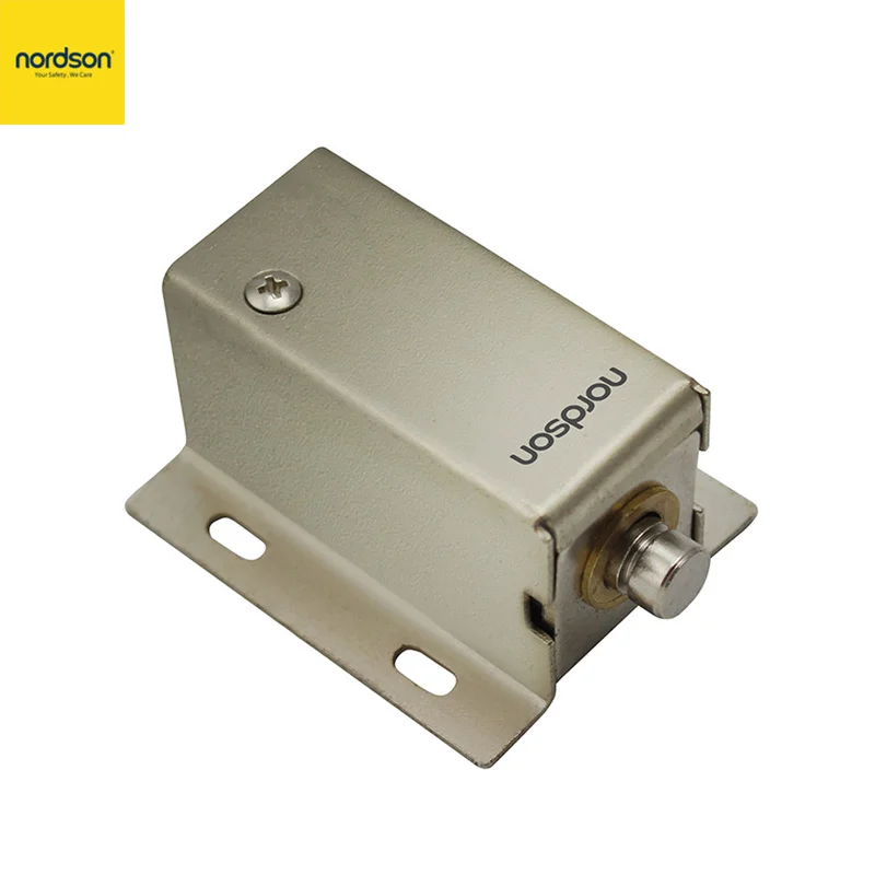 Nordson DC12V/24 V маленький Электрический Засов Замок шкафа ограничивающая сила 100lbs/50 кг мини мебель замок для ящика замок - Цвет: 12V Version