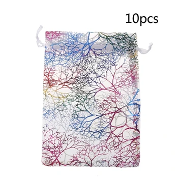 

10 Packs Coralline Organza Gift Bags Party Wedding Favor Bags Jewelry Pouches B36D