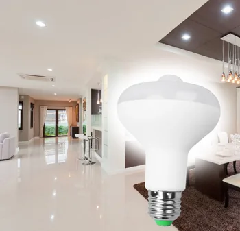 

10pcs New 9W human body induction bulb PIR Motion Sensor Lamp 9w E27 LED Bulb R80 Auto Smart Led PIR Infrared Body Lamp