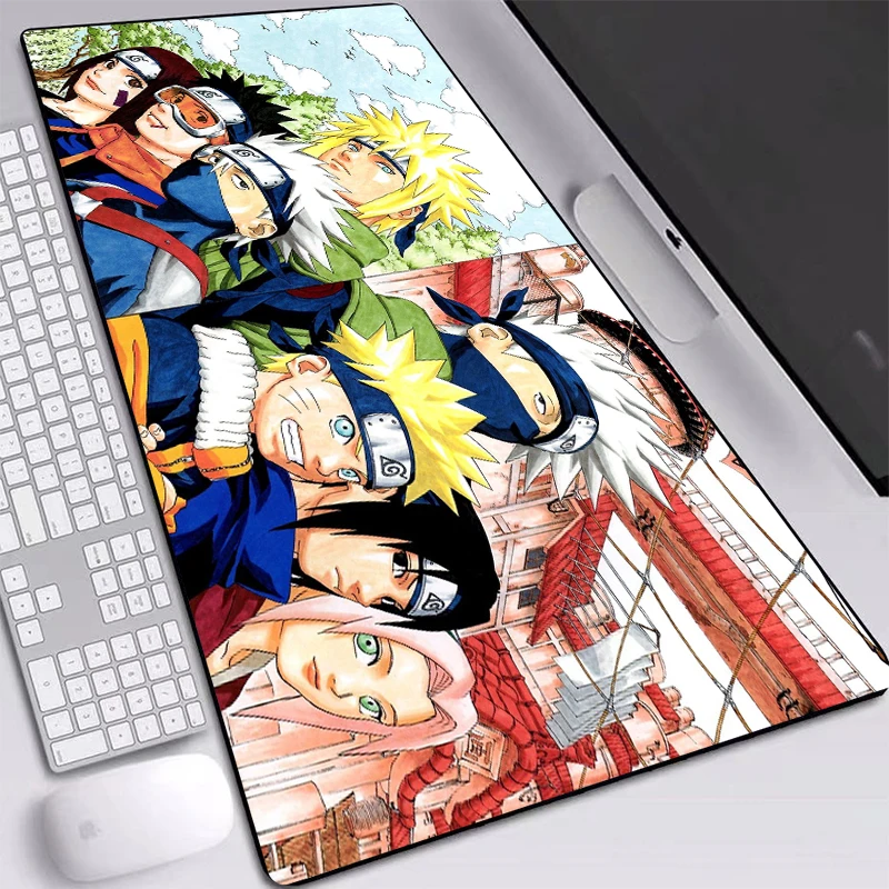 

Naruto Mouse-pads Anime Mice Pad Big Size 3mm Thickness Anti-slip Rubber Desktop Pads with Sewn Edges Free Shipping Table Mat