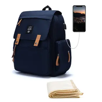 

Multifunctional Baby Diaper Mummy Backpack Large Capacity USB Port Nappy Bag