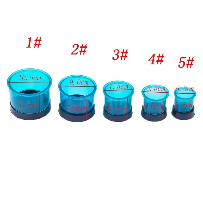 

5pcs/Set New Dental Lab Casting Flasks Rings Round Blue Formers Base Wax Dental Lab Tools Rubber Embedding Ring