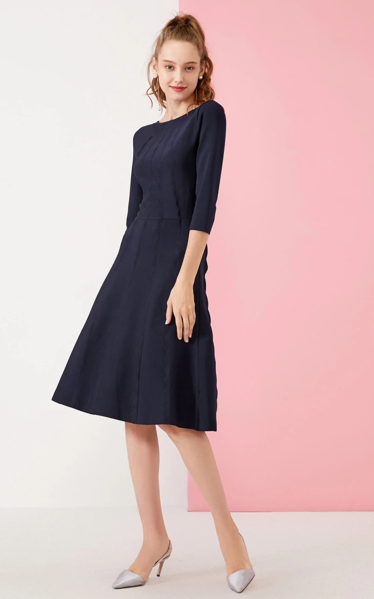 Vero Moda женское трикотажное платье с 3D отделкой 3/4 рукавами и подкладкой | 319446505