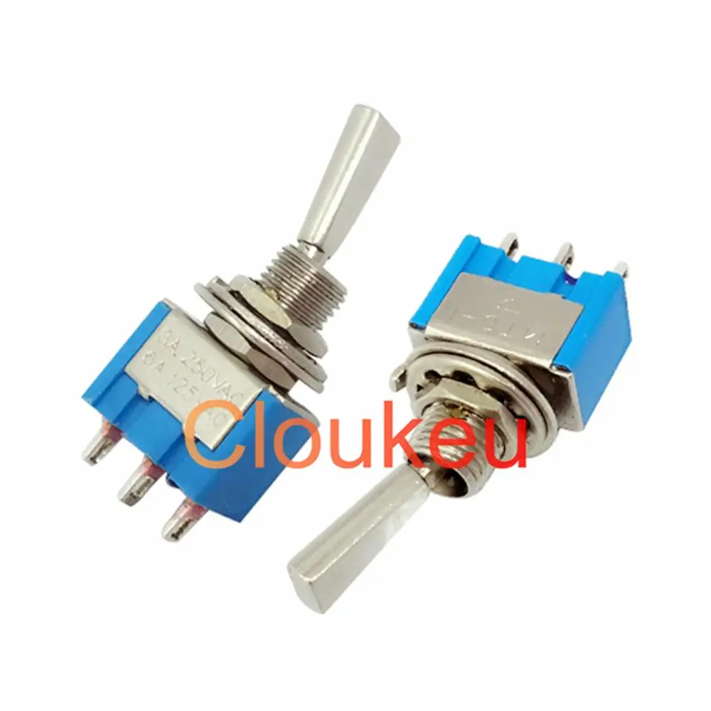 MTS-102 6 мм синяя плоская ручка 3Pin/2 файла вкл-ВКЛ переключатель тумблер 3A250V 6A125V |