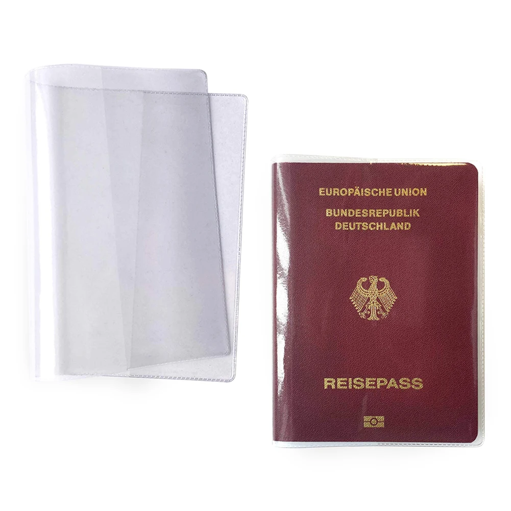 Passport Holder Case 4pcs Waterproof Transparent Protective For International Certificate of Vaccination