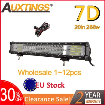 

Auxtings wholesale 1~12pcs 20'' 288w 3-Row LED Light Bar Offroad Led Bar 20in Led Work Light Bar for Truck SUV ATV 4WD 12v 24V