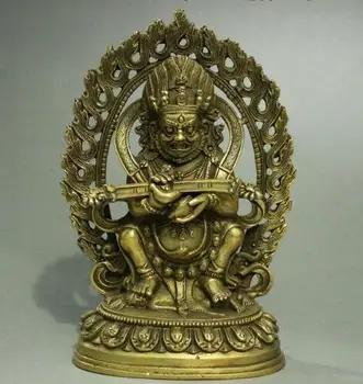

YM 305 China Tibetan Buddhism Brass Mahakala King Kong Guardian Buddha Statue