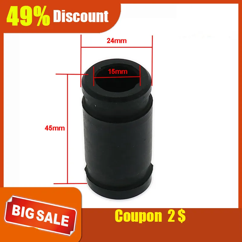 Черный силиконовый Соединительный адаптер RCAWD для выхлопной трубы резиновая