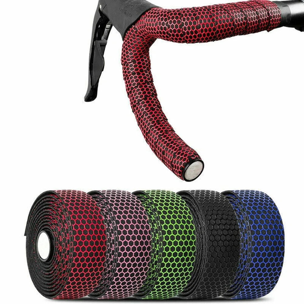Bike Handlebar Tape Durable Handlebar Tape Bicycle Cycling Road Bikes Cycling Rubber Foam Handle Bar Grip MTB Anti-Slip Wrap Tape Bike Handlebar