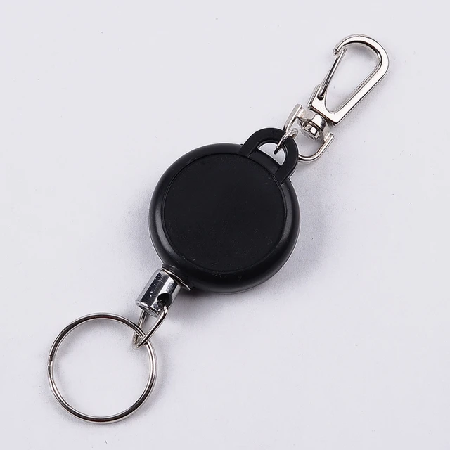 Retractable Resilience Steel Wire Rope Elastic Casual Stainless Steel Badge  Reel Belt Retractable Key Ring ID Card Holder Clips - AliExpress
