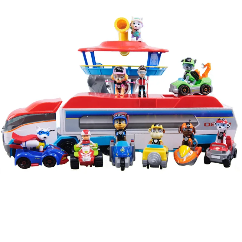 

New Paw Patrol Dogs Rescue Toys Set Puppy Patrol Cars Bus Patrulla Canina Ryder Anime Action Figures Model Birthday Gift