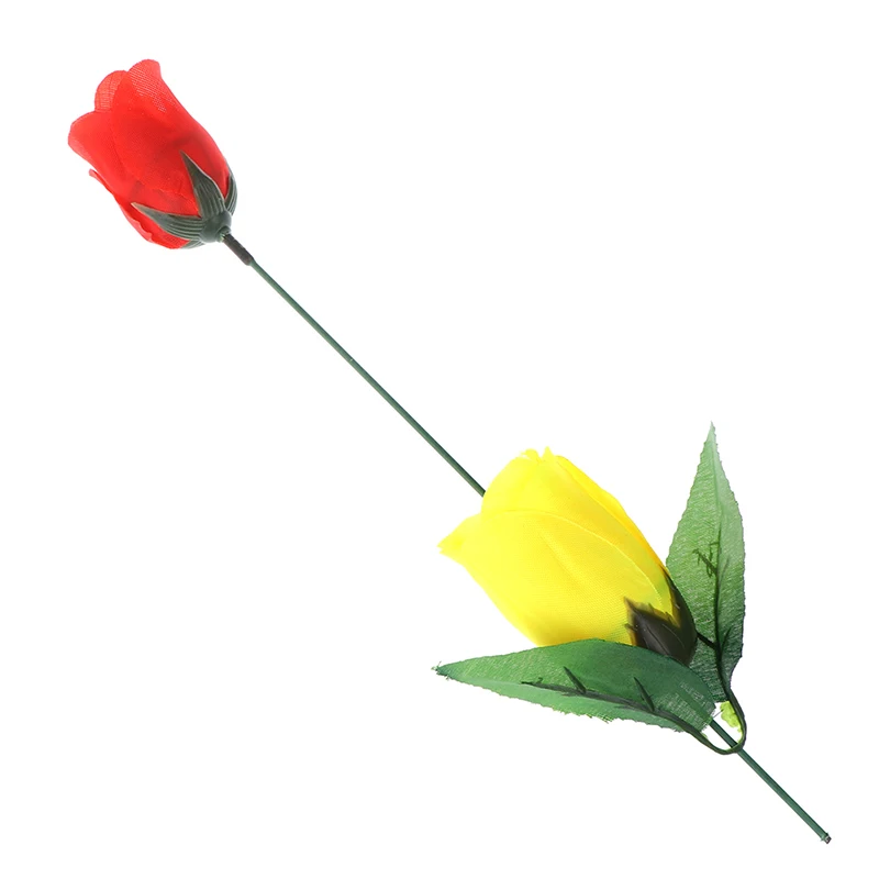Dis цвет ation розы(красный изменить желтый) Роза Волшебные трюки изменить день Святого Валентина цвет розы цветок волшебный трюк забавные игрушки
