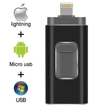 USB флеш-накопитель 128 Гб 64 ГБ 32 ГБ OTG USB3.0 16 ГБ 8 ГБ 4 ГБ флеш-накопители lightning USB флешка Флешка для iPhone iPad iPod APPLE
