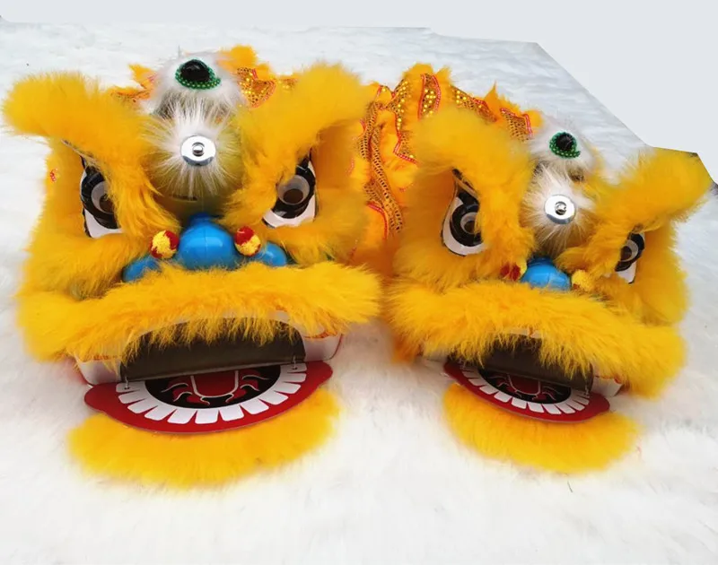 Китайский Pur Лев танец талисман костюм чистая шерсть Южная Лев для двух детей игрушки одежда реклама карнавал Хэллоуин Рождество