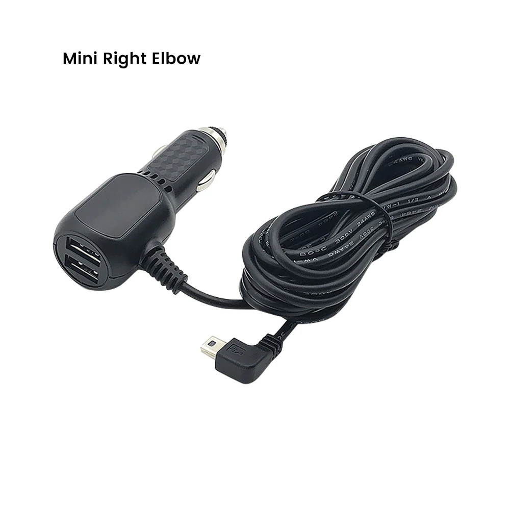 Mini Right Elbow AOSHIKE мини USB умное зарядное устройство 5 в 2 а 3,5 м автомобильное зарядное устройство Кабель-адаптер Шнур для навигатора gps водительское устройство автомобильное зарядное устройство - Название цвета: Mini Right Elbow