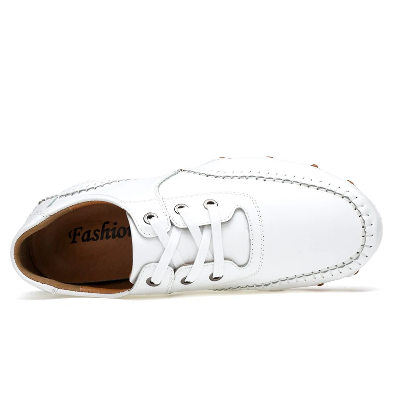 Мужские кожаные кроссовки для гольфа удобные уличные большой размер 38 47 мужская