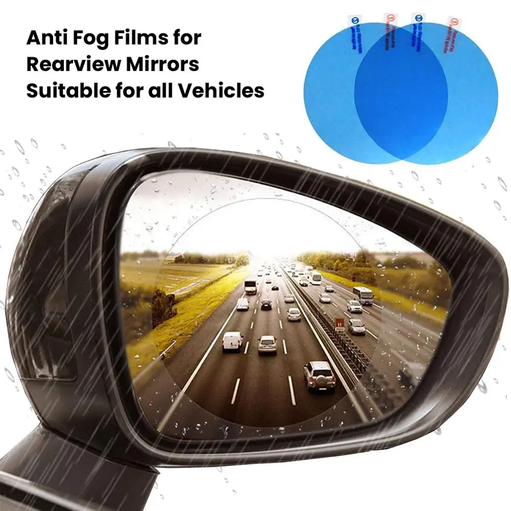 

1pair Car Mirror Window Clear Film Anti Fog Car Rearview Mirror Protective Film Rain-proof Waterproof Anti Dazzle Car Sticker