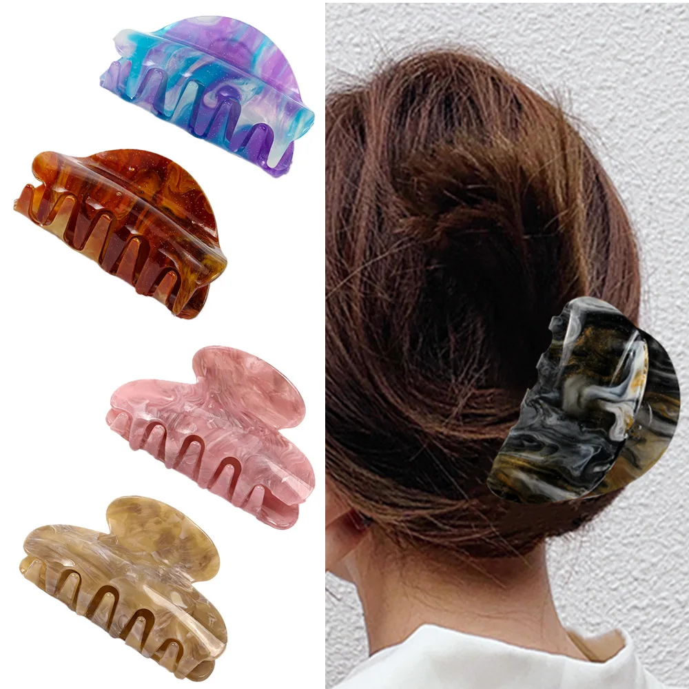 

Candy Color Claw Clip Large Barrette Crab Hair Claws Lady Hair Clips Retro Make Up Hairdress Hair Styling Tool
