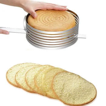 

10-12 inch Adjustable Layered Cake Slicer Mold Cutter Cake Round Shape Bread Cake Slicer Mold Mousse Ring Circle Kithen Tools