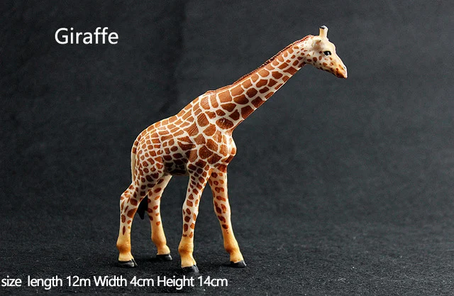 female giraffe Оригинальные джунгли дикая ферма зоопарк животных наборы лев тигр Бегемот носорог слон warthog фигурки детей обучающая игрушка детский подарок - Цвет: female giraffe
