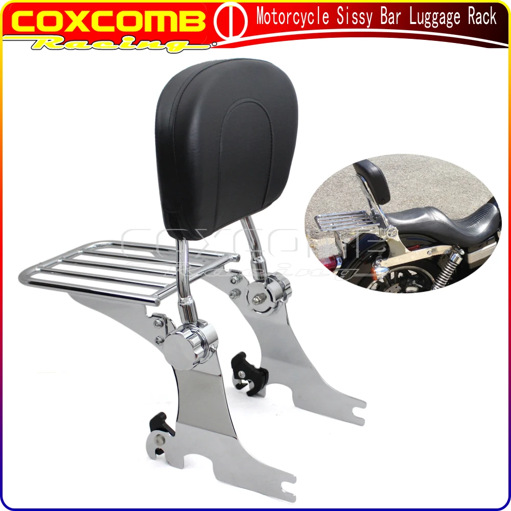 Aluminum Motorcycle Rear Passenger Lugger Back Detachable Sissy Bar