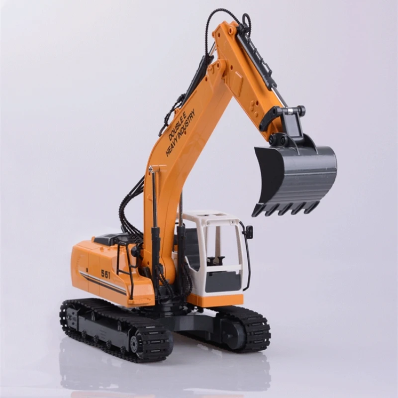 64CM Simulation RC Excavator 660 Degree Rotation Console Telescopic Boom Alloy Bucket DIY Assemble Pile Head And Grab RC Truck 3